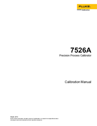 Thumbnail of document Manual - 7526A-156 Precision Process Calibrator
